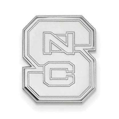 Sterling Silver Rhod-Pltd Logoart North Carolina State University Lapel Pin