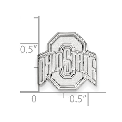 Sterling Silver Rhod-Pltd Logoart Ohio State University Lapel Pin