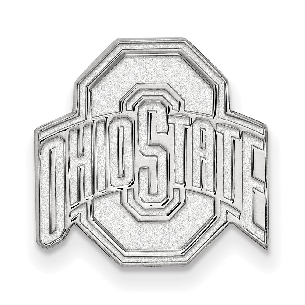 Sterling Silver Rhod-Pltd Logoart Ohio State University Lapel Pin
