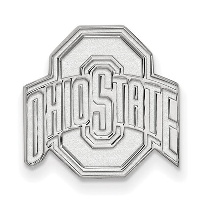 Sterling Silver Rhod-Pltd Logoart Ohio State University Lapel Pin
