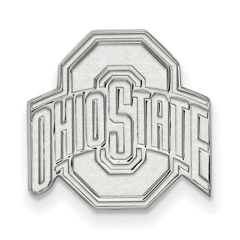 Sterling Silver Rhod-Pltd Logoart Ohio State University Lapel Pin