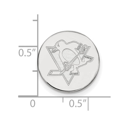 Sterling Silver Rhod-Pltd Nhl Logoart Pittsburgh Penguins Lapel Pin
