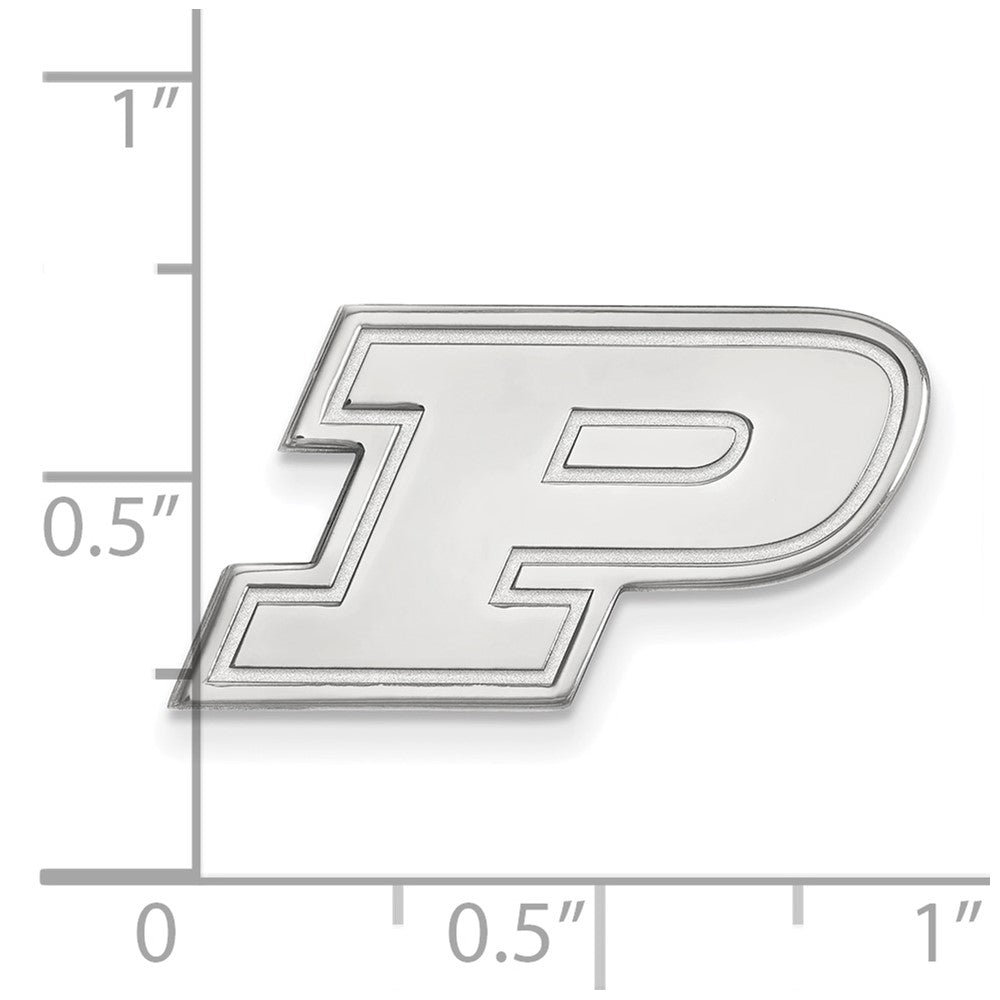 14K White Gold LogoArt Purdue University Letter P Lapel Pin