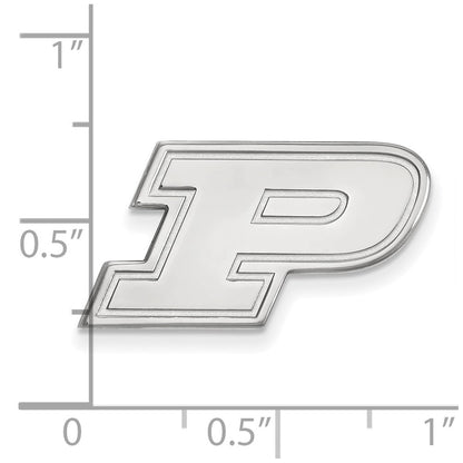 Sterling Silver Rhod-Pltd Logoart Purdue Univ. Lapel Pin