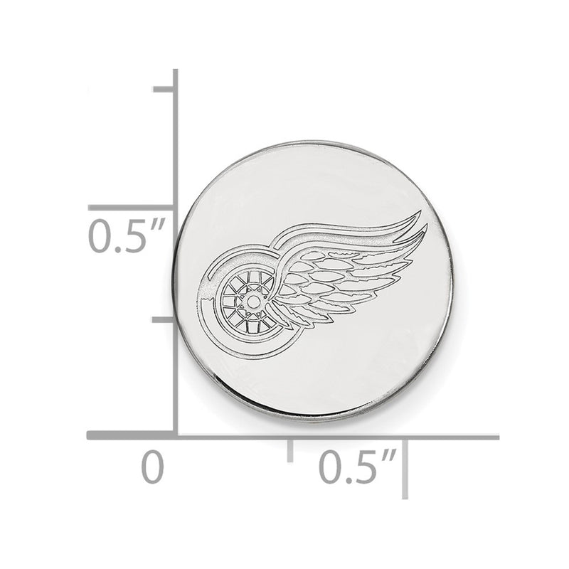 14K White Gold NHL LogoArt Detroit Red Wings Lapel Pin