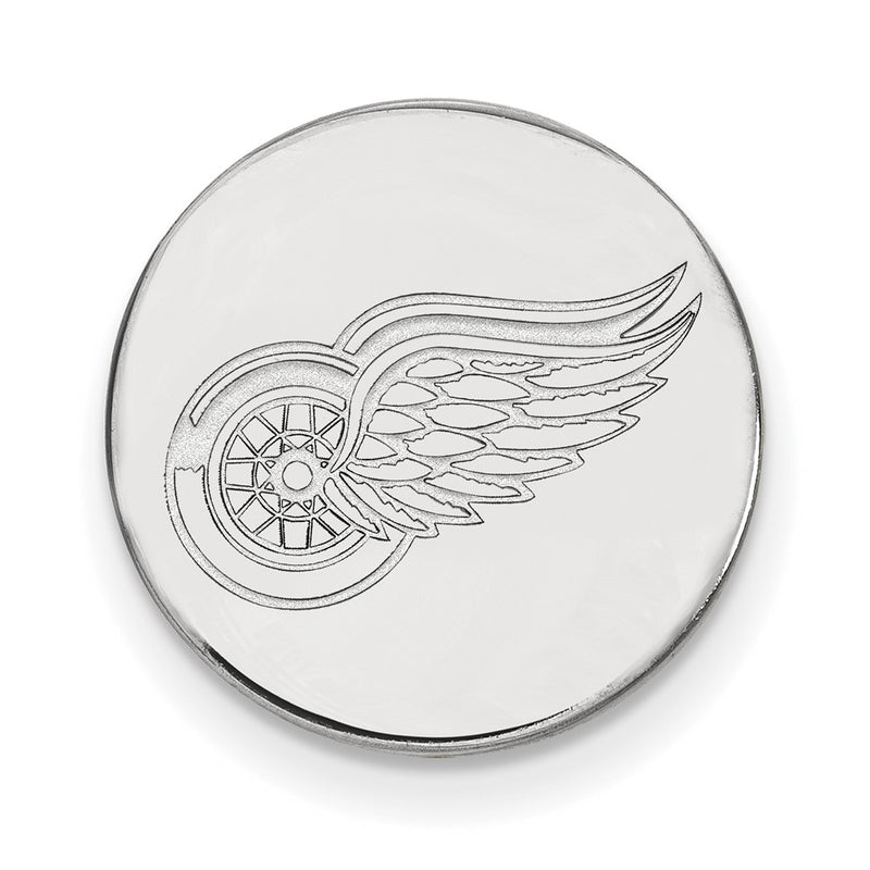 Sterling Silver Rhodium-Plated Nhl Logoart Detroit Red Wings Lapel Pin