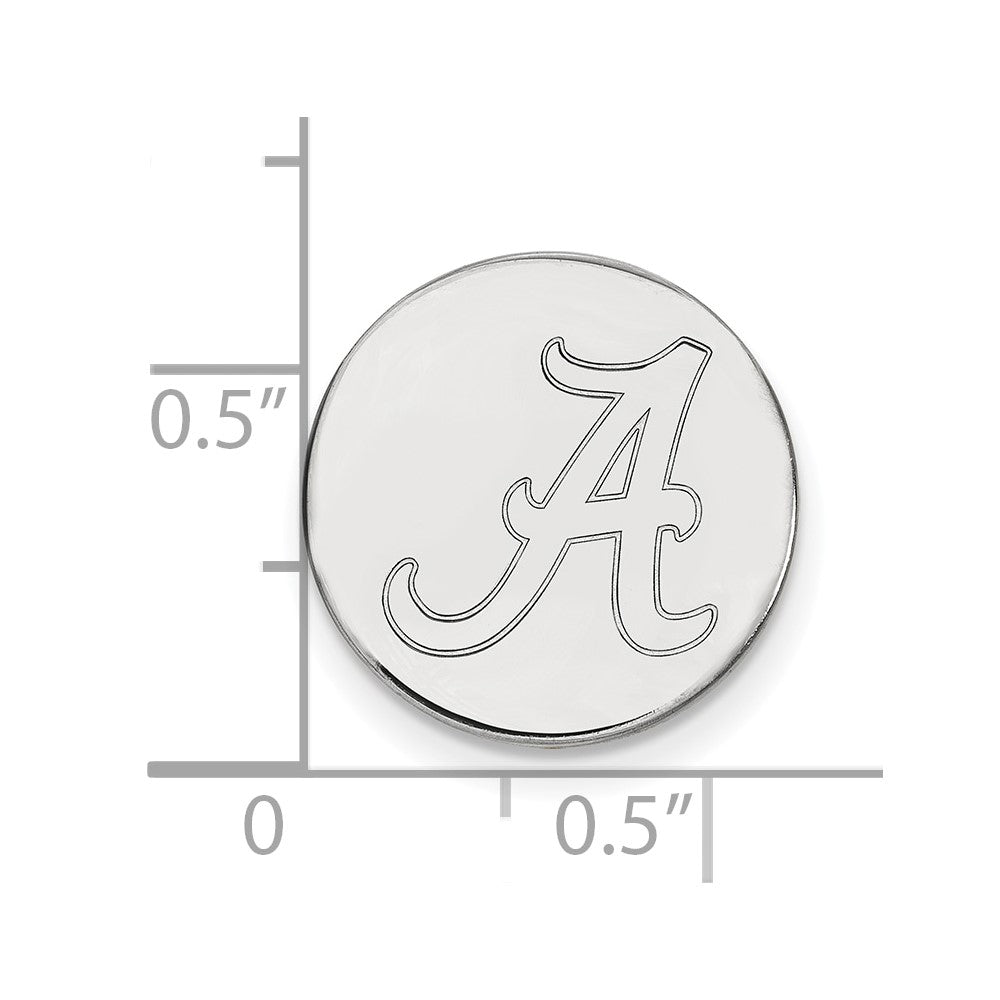 Sterling Silver Rhodium-Plated Logoart University of Alabama Lapel Pin