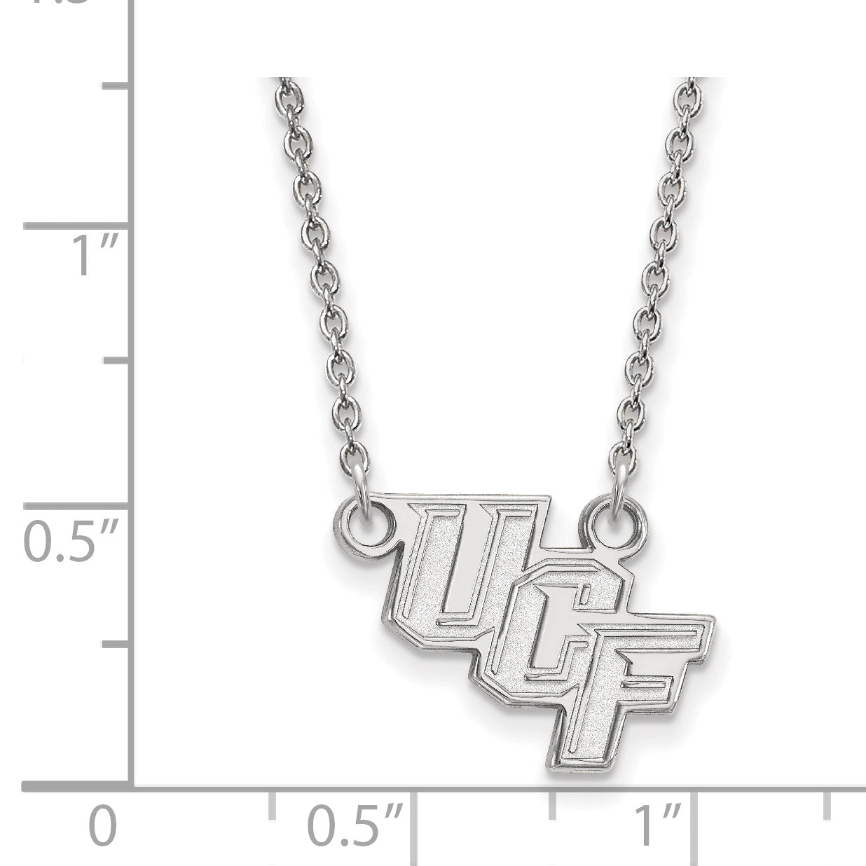 10K White Gold Logoart University Of Central Florida U C F Small Pendant 18 Inch Necklace