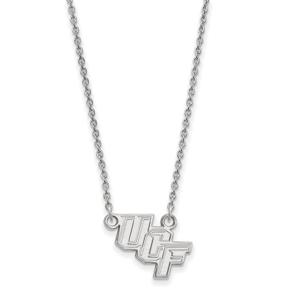 14K White Gold Logoart University Of Central Florida U C F Small Pendant 18 Inch Necklace