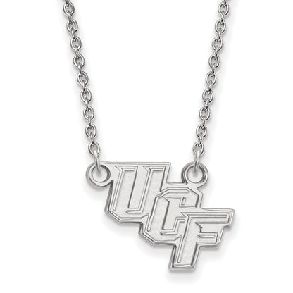 10K White Gold Logoart University Of Central Florida U C F Small Pendant 18 Inch Necklace