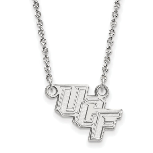 10K White Gold Logoart University Of Central Florida U C F Small Pendant 18 Inch Necklace