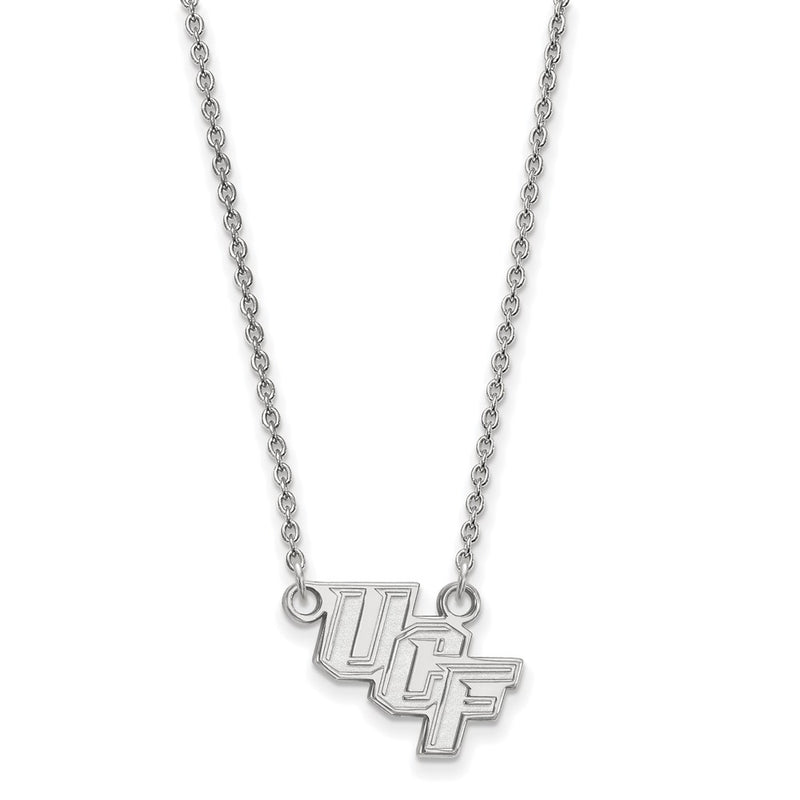 10K White Gold Logoart University Of Central Florida U C F Small Pendant 18 Inch Necklace