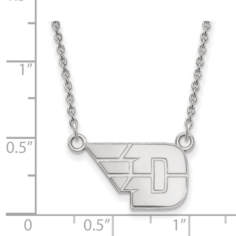 10K White Gold Logoart University Of Dayton Small Pendant 18 Inch Necklace