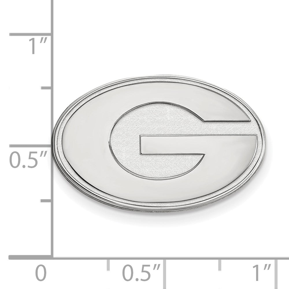 Sterling Silver Rhod-Pltd Logoart University of Georgia Lapel Pin