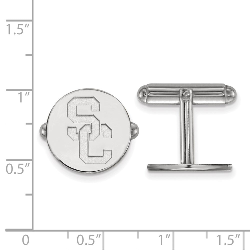Sterling Silver Rhod-Pltd University of Southern California Cuff Links
