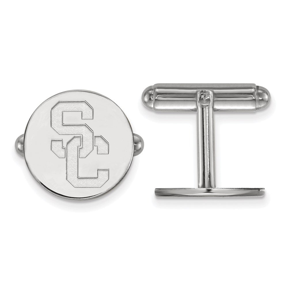 Sterling Silver Rhod-Pltd University of Southern California Cuff Links