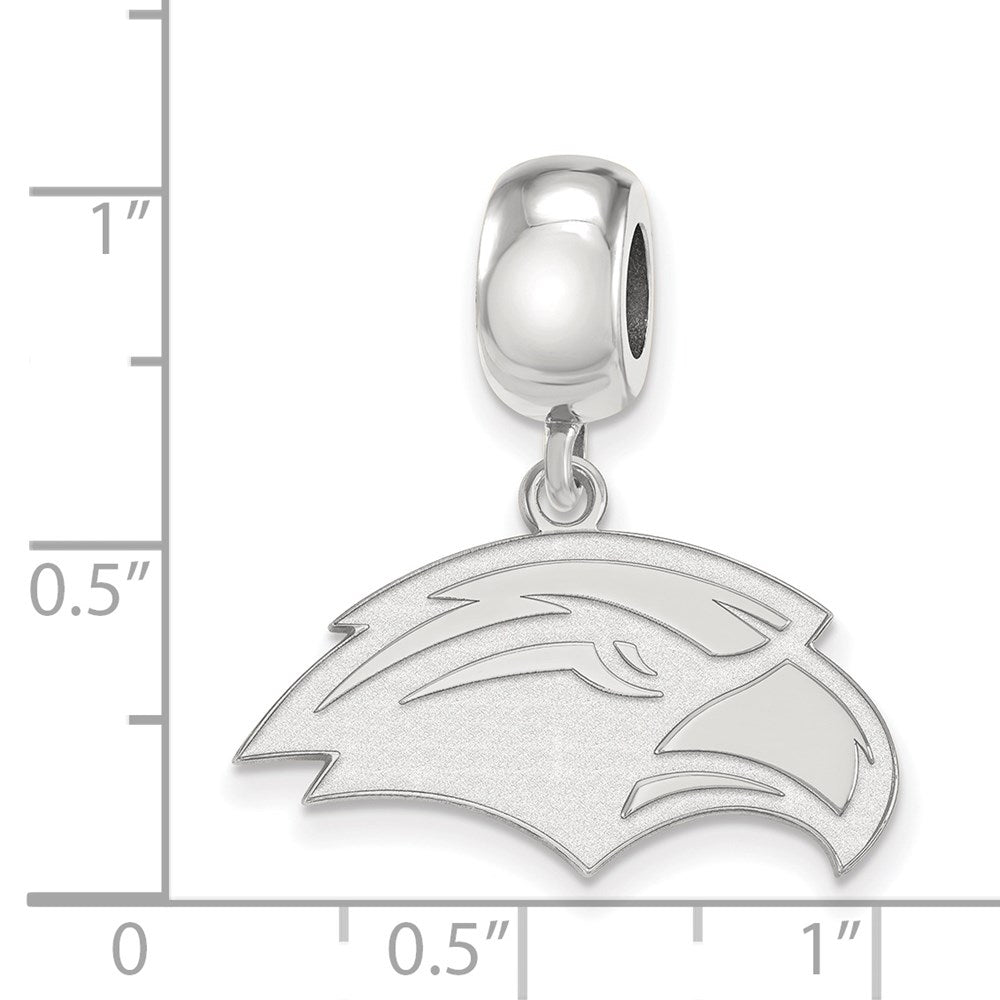 Sterling Silver Rhod-Pltd Logoart U. of Southern Miss. Small Dangle Bead