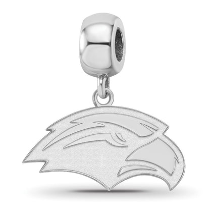 Sterling Silver Rhod-Pltd Logoart U. of Southern Miss. Small Dangle Bead
