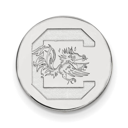 Sterling Silver Rhod-Pltd Logoart University of South Carolina Lapel Pin
