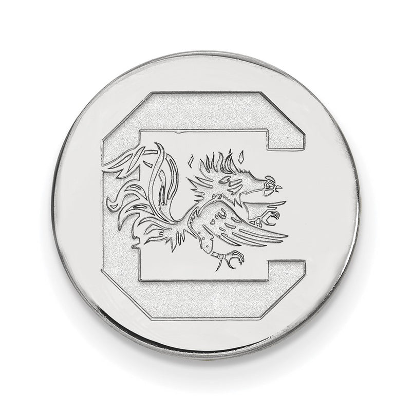 Sterling Silver Rhod-Pltd Logoart University of South Carolina Lapel Pin