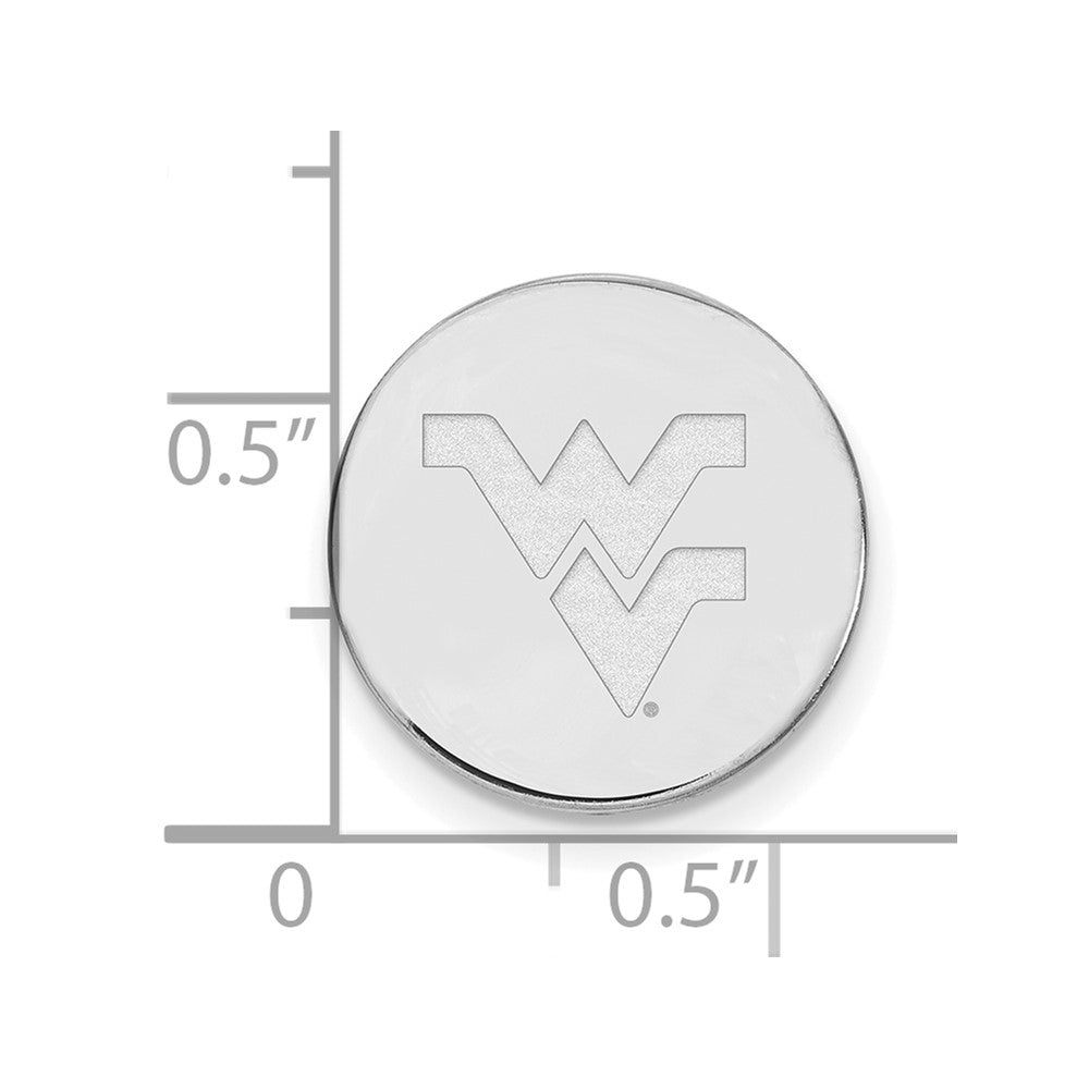 Sterling Silver Rhod-Pltd Logoart West Virginia University Lapel Pin