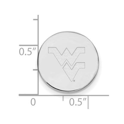 Sterling Silver Rhod-Pltd Logoart West Virginia University Lapel Pin