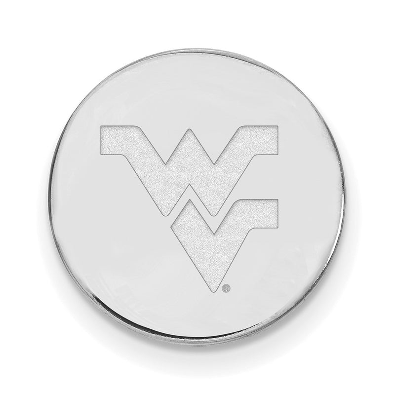 14K White Gold LogoArt West Virginia University W-V Lapel Pin