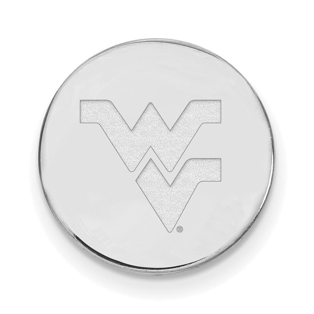 Sterling Silver Rhod-Pltd Logoart West Virginia University Lapel Pin