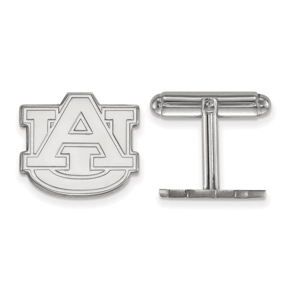 Sterling Silver Rhodium-Plated Logoart Auburn University Cuff Link