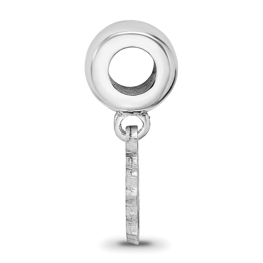 Sterling Silver Rhod-Pltd Logoart James Madison University Xs Dangle Bead