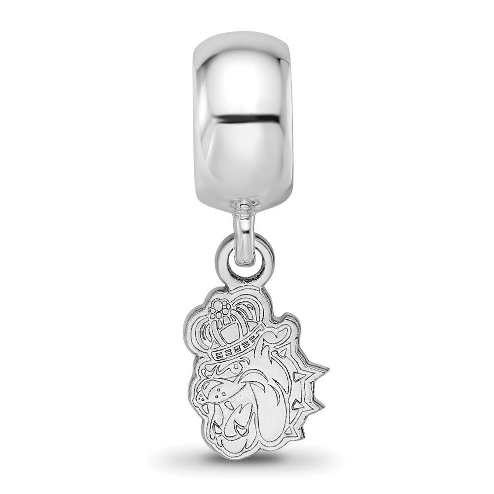 Sterling Silver Rhod-Pltd Logoart James Madison University Xs Dangle Bead