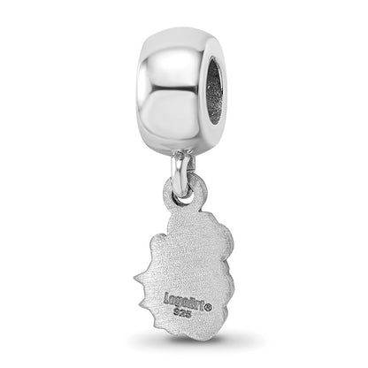 Sterling Silver Rhod-Pltd Logoart James Madison University Xs Dangle Bead