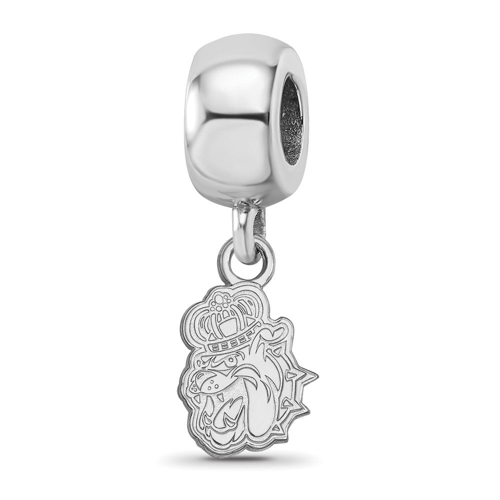 Sterling Silver Rhod-Pltd Logoart James Madison University Xs Dangle Bead