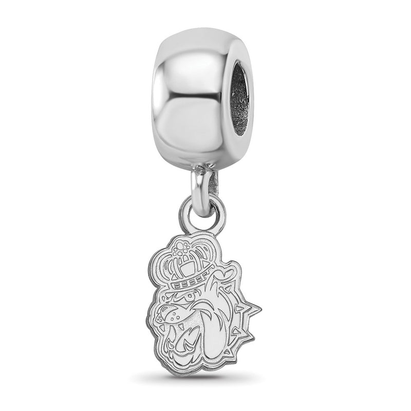 Sterling Silver Rhod-Pltd Logoart James Madison University Xs Dangle Bead