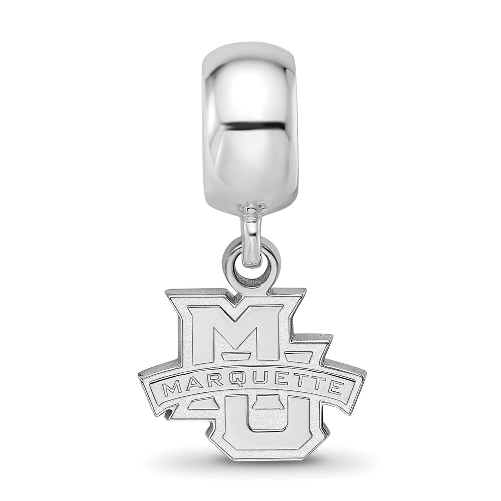 Sterling Silver Rhod-Pltd Logoart Marquette University Xs Dangle Bead