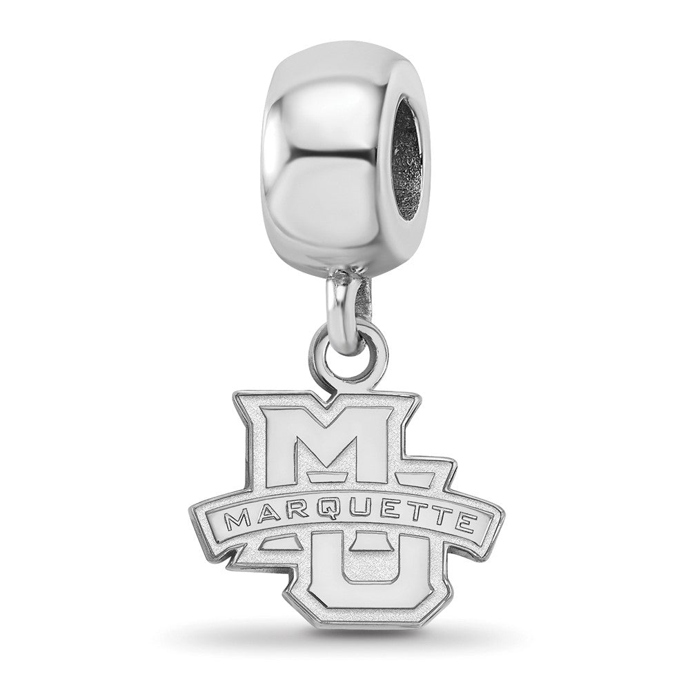 Sterling Silver Rhod-Pltd Logoart Marquette University Xs Dangle Bead