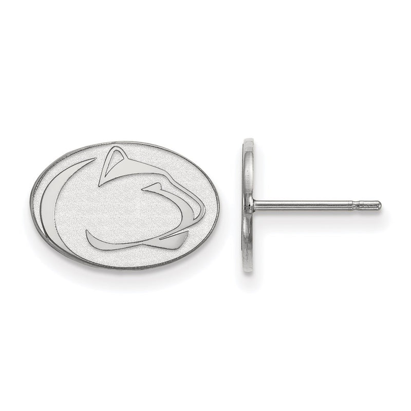 10K White Gold Logoart Penn State University Lion Extra Small Post Earrings
