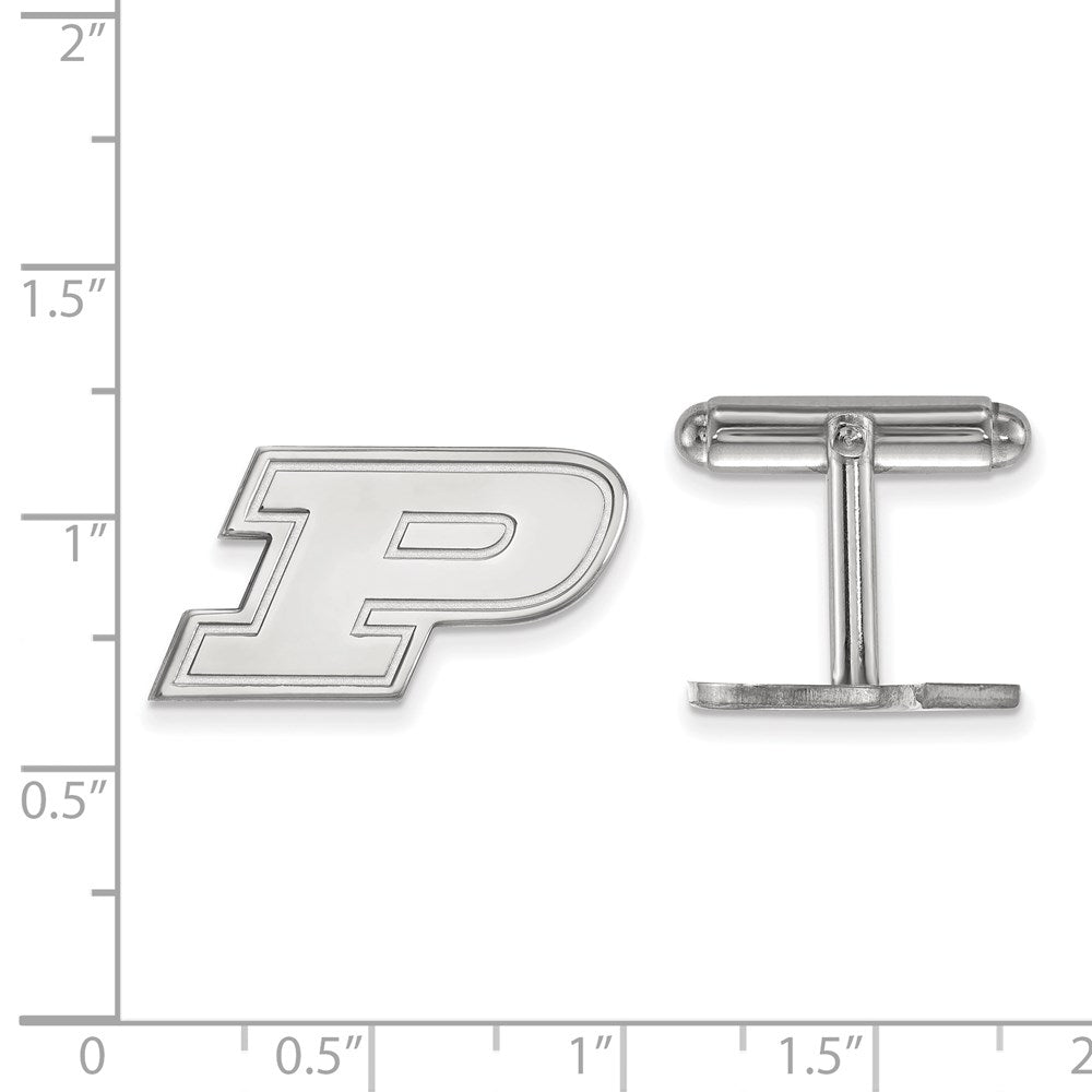 Sterling Silver Rhod-Pltd Logoart Purdue Univ. Cuff Links