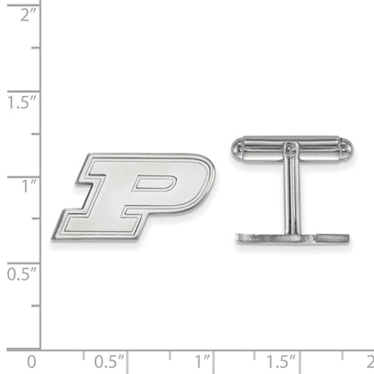 Sterling Silver Rhod-Pltd Logoart Purdue Univ. Cuff Links