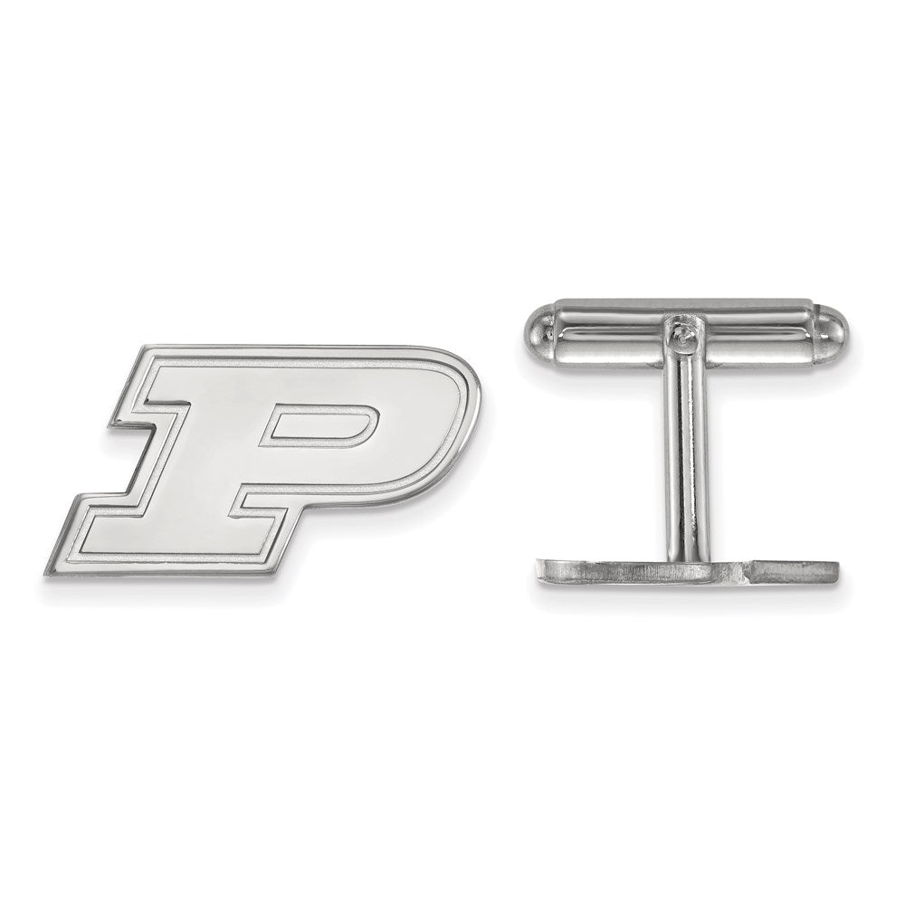 Sterling Silver Rhod-Pltd Logoart Purdue Univ. Cuff Links