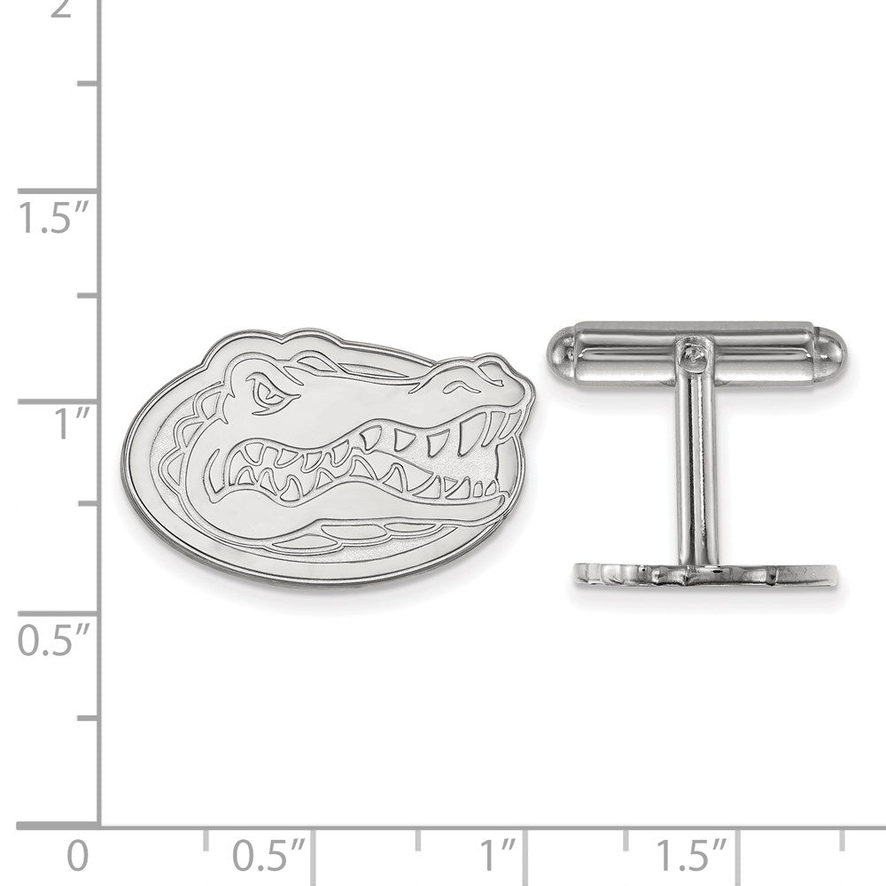 Sterling Silver Rhod-Pltd Logoart University of Florida Gator Cuff Links