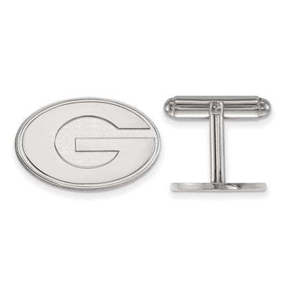 Sterling Silver Rhod-Pltd Logoart University of Georgia Cuff Links