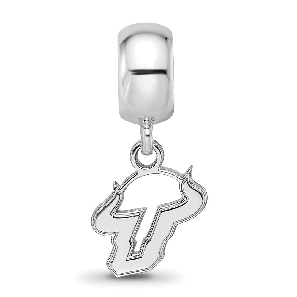 Sterling Silver Rhod-Pltd Logoart U. of South Florida Xs Dangle Bead