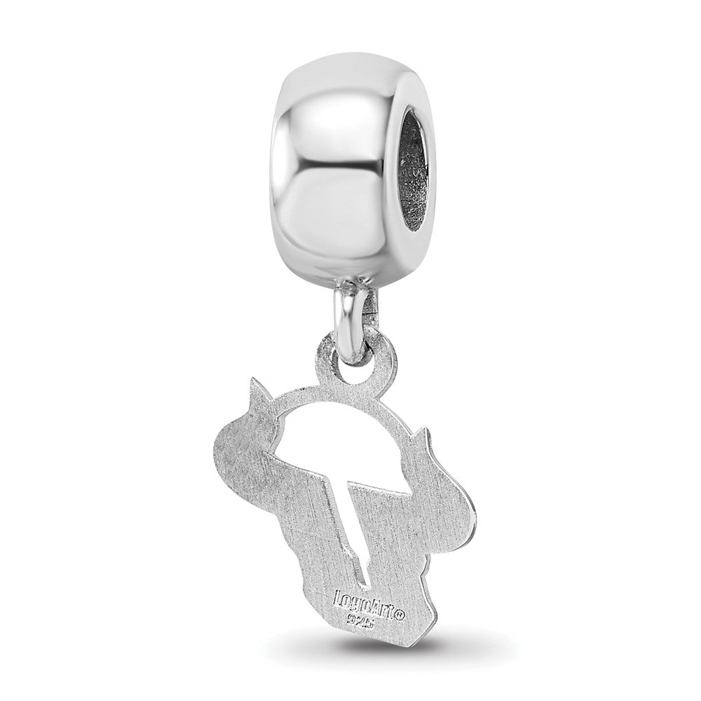 Sterling Silver Rhod-Pltd Logoart U. of South Florida Xs Dangle Bead
