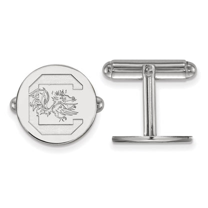 Sterling Silver Rhod-Pltd Logoart University of South Carolina Cuff Links