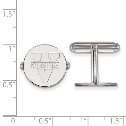Sterling Silver Rhod-Pltd Logoart University of Virginia Cuff Links
