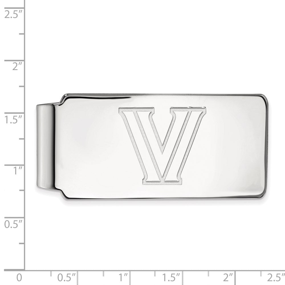 Sterling Silver Rhod-Pltd Logoart Villanova University Money Clip