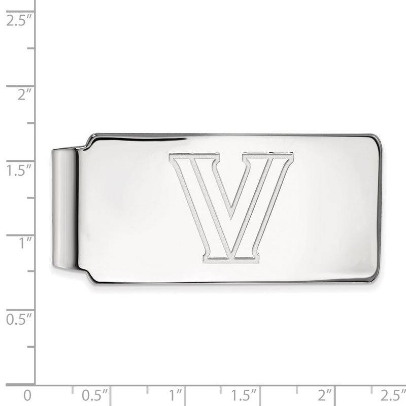 Sterling Silver Rhod-Pltd Logoart Villanova University Money Clip