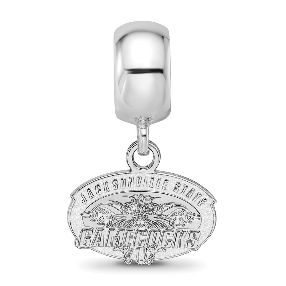 Sterling Silver Rhodium-Plated Logoart Jacksonville State U. Xs Dangle Bead