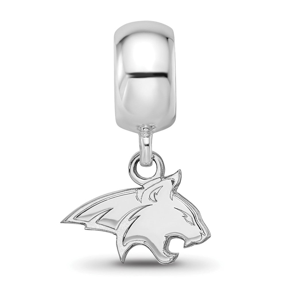 Sterling Silver Rhod-Pltd Logoart Montana State U. Xs Dangle Bead